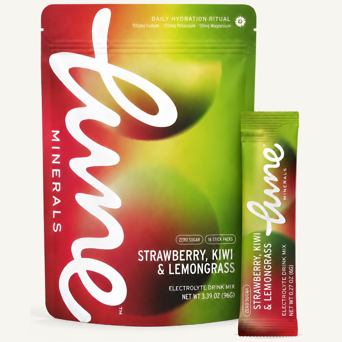 Strawberry, Kiwi & Lemongrass electrolyte drink mix