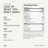 Yuzu, Basil & Honeydew Nutrition Facts and full ingredient list: 0g added sugar, no artificial colors or flavors, no sugar alcohols and no stevia